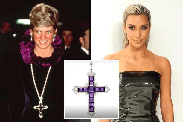 Kim Kardashian Takes Possession of Late Princess Diana's Cross Diamond Necklace